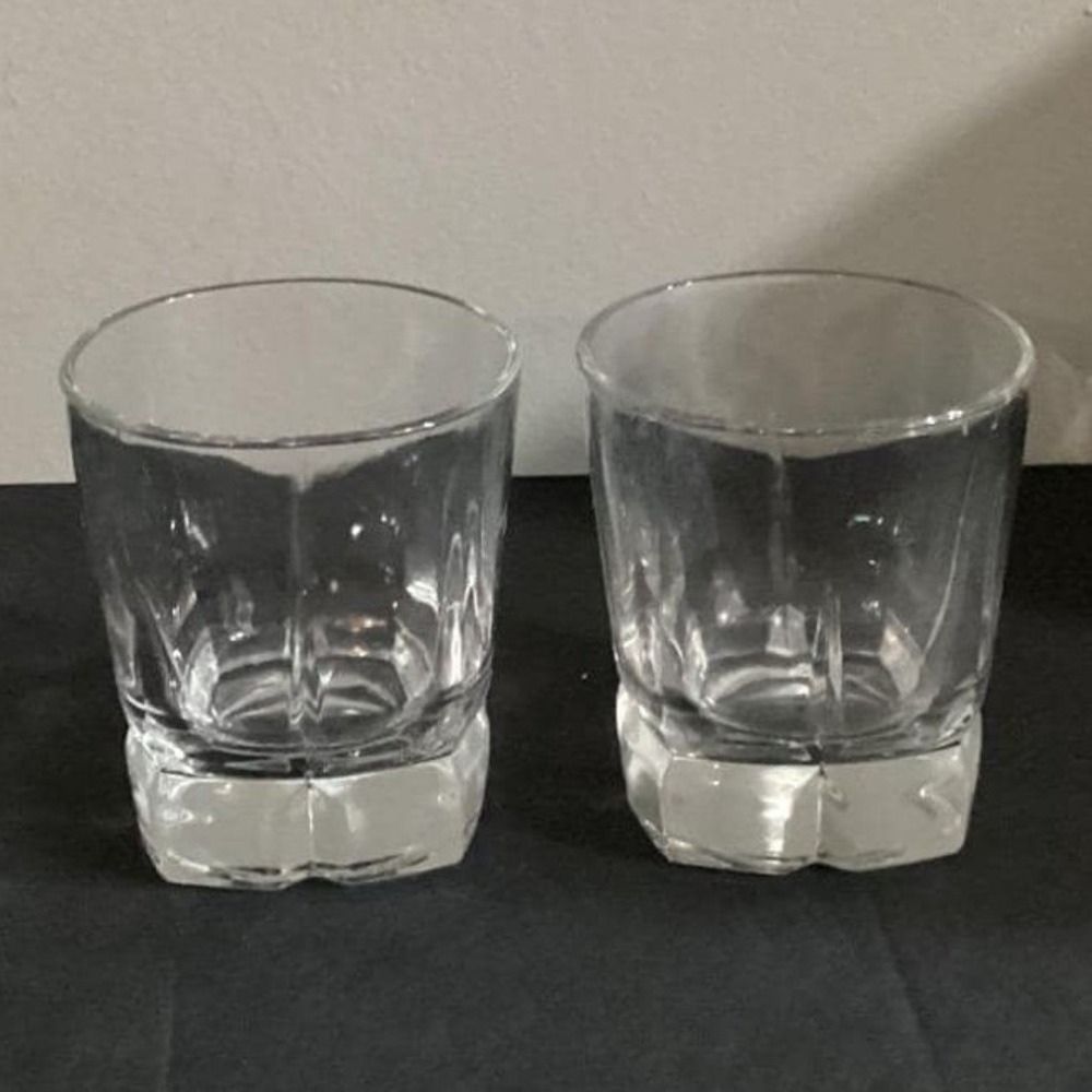 Libbey Squire Double Old Fashioned Rocks Glasses SET OF 2  10oz Vintage Clear